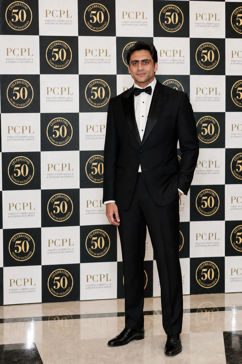 Sukh Sandhu in black tie at an awards gala