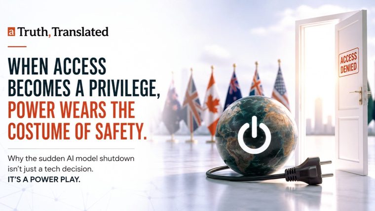 AI Shutdown | Sukh Sandhu A graphic depicts an 'Access Denied' door with a globe-shaped power cord, relating to compliance and the potential risks of.