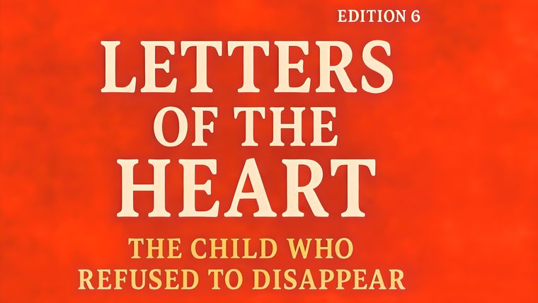 Letters of the Heart | Sukh Sandhu Book cover for 'Letters of the Heart: The Child Who Refused to Disappear,' edition 6, a story about resilience.