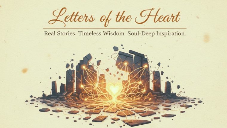Heart Rocks | Sukh Sandhu A graphic shows rocks connected by lines radiating from a heart, representing inspiration and resilience.
