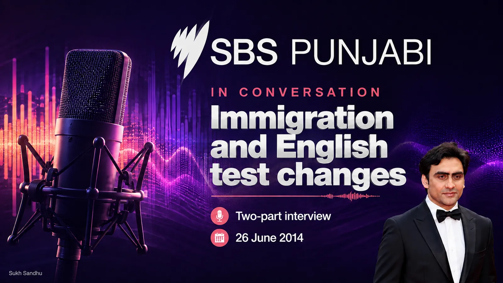 A graphic celebrates Sukh Sandhu reaching 26,500 Twitter followers after three years of connection and digital communication.