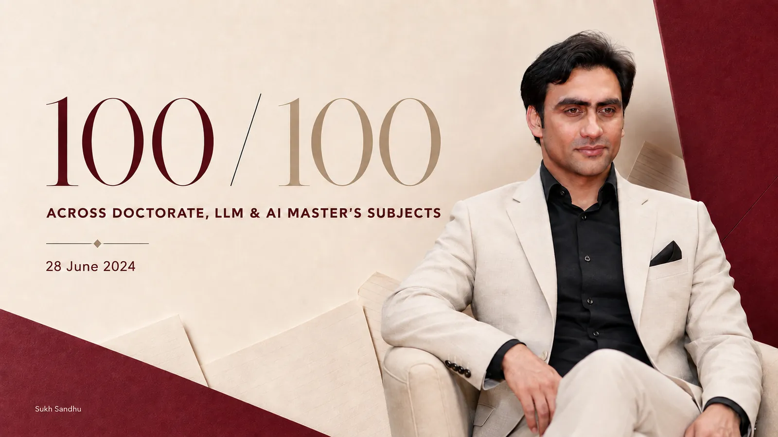 A graphic celebrates Sukh Sandhu reaching 26,500 Twitter followers after three years of connection and digital communication.