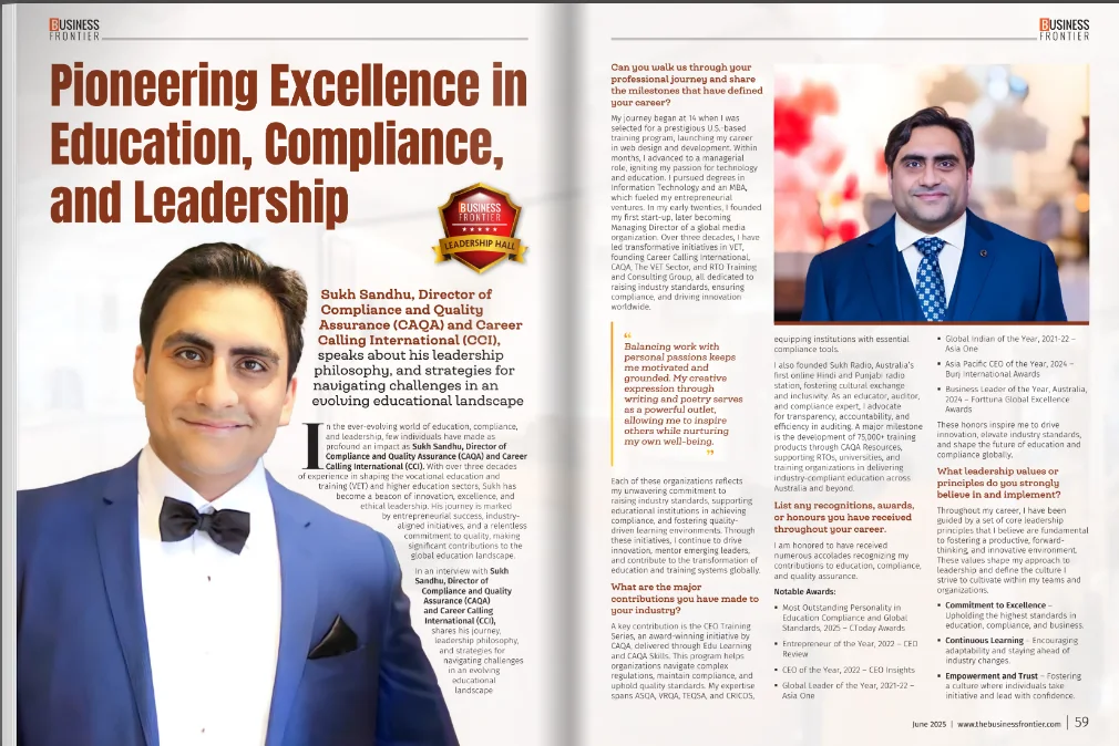 Pioneering Excellence in Education, Compliance and Leadership