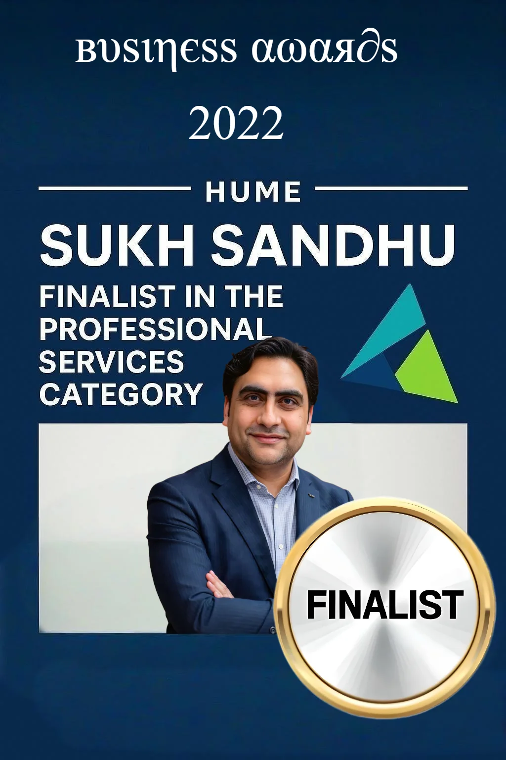 Sukh Sandhu, Hume Business Awards finalist in the professional services category.
