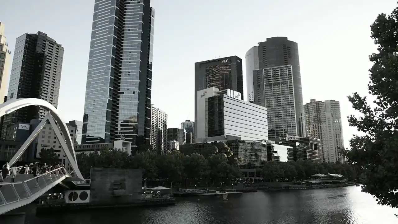 Melbourne Cityscape | Sukh Sandhu Melbourne's skyline and the Yarra River are visible in this dusk cityscape.