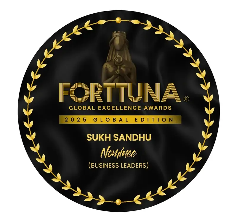 Sukh Sandhu logo, nominee for the Fortuna Global Excellence Awards.