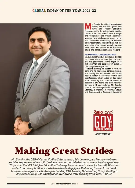 Media coverage of Sukh Sandhu, highlighting expertise in compliance services.
